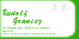 rudolf granicz business card